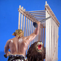Coffee Stir Stick Lion Cage