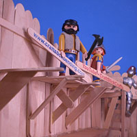 Craft Stick Castle Wall
