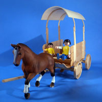 Craft Stick Covered Wagon